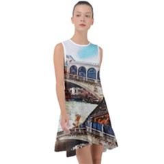 Lovely Gondola Ride - Venetian Bridge Frill Swing Dress by ConteMonfrey