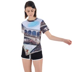 Lovely Gondola Ride - Venetian Bridge Asymmetrical Short Sleeve Sports Tee by ConteMonfrey