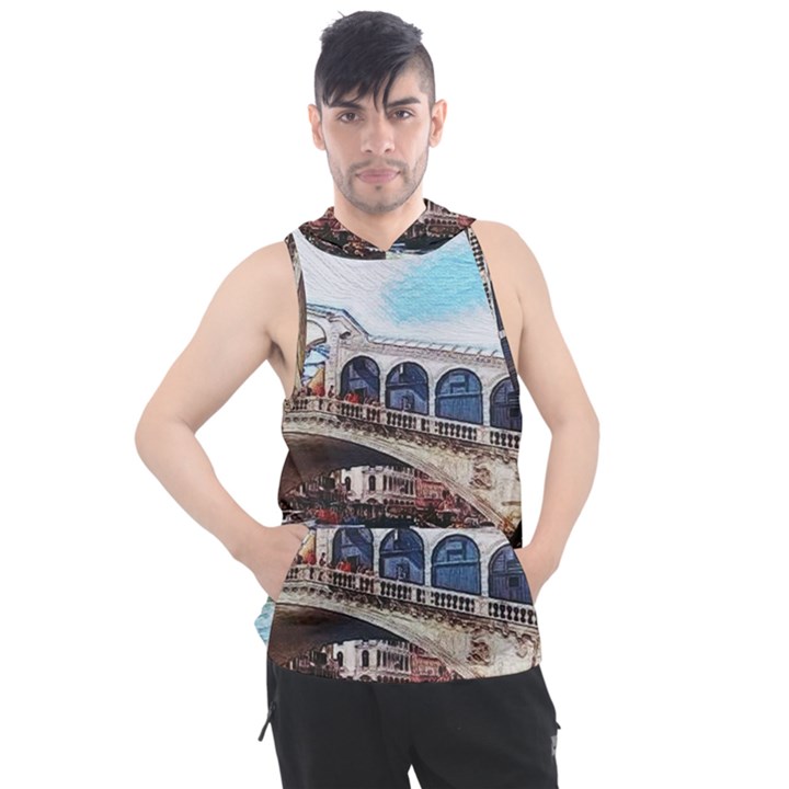 Lovely Gondola Ride - Venetian Bridge Men s Sleeveless Hoodie