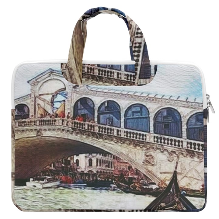 Lovely Gondola Ride - Venetian Bridge MacBook Pro 13  Double Pocket Laptop Bag