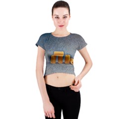 Pasta Is Art - Italian Food Crew Neck Crop Top by ConteMonfrey