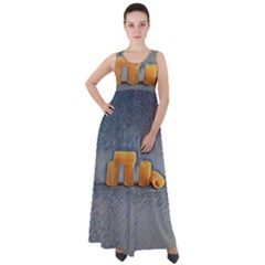 Pasta Is Art - Italian Food Empire Waist Velour Maxi Dress by ConteMonfrey