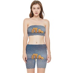 Pasta Is Art - Italian Food Stretch Shorts And Tube Top Set by ConteMonfrey