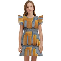 Pasta Is Art - Italian Food Kids  Winged Sleeve Dress