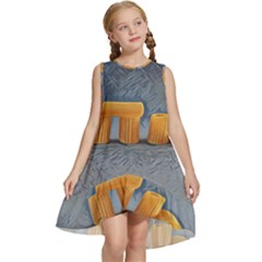 Pasta Is Art - Italian Food Kids  Frill Swing Dress by ConteMonfrey