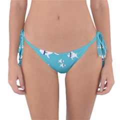 Blue Fish Pattern Reversible Bikini Bottom by danenraven