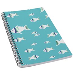 Blue Fish Pattern 5 5  X 8 5  Notebook by danenraven