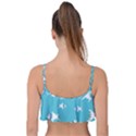 Blue Fish Pattern Frill Bikini Top View2