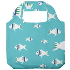 Blue Fish Pattern Foldable Grocery Recycle Bag by danenraven