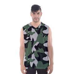 Illustration Camouflage Camo Army Soldier Abstract Pattern Men s Basketball Tank Top by danenraven