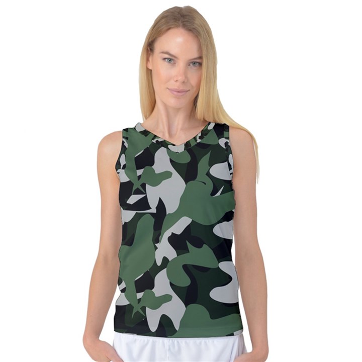 Illustration Camouflage Camo Army Soldier Abstract Pattern Women s Basketball Tank Top