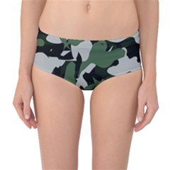 Illustration Camouflage Camo Army Soldier Abstract Pattern Mid-waist Bikini Bottoms by danenraven