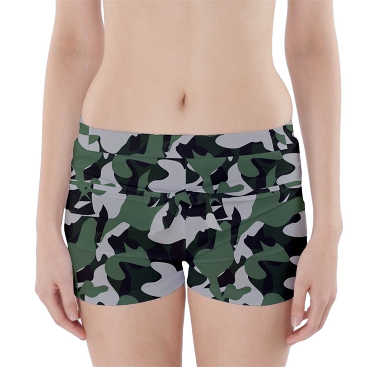 Illustration Camouflage Camo Army Soldier Abstract Pattern Boyleg Bikini Wrap Bottoms