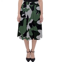 Illustration Camouflage Camo Army Soldier Abstract Pattern Classic Midi Skirt by danenraven