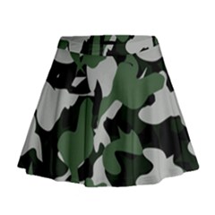 Illustration Camouflage Camo Army Soldier Abstract Pattern Mini Flare Skirt by danenraven