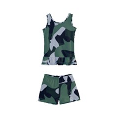 Illustration Camouflage Camo Army Soldier Abstract Pattern Kids  Boyleg Swimsuit by danenraven