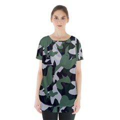 Illustration Camouflage Camo Army Soldier Abstract Pattern Skirt Hem Sports Top by danenraven