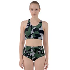 Illustration Camouflage Camo Army Soldier Abstract Pattern Racer Back Bikini Set by danenraven