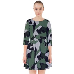 Illustration Camouflage Camo Army Soldier Abstract Pattern Smock Dress by danenraven