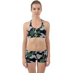 Illustration Camouflage Camo Army Soldier Abstract Pattern Back Web Gym Set by danenraven