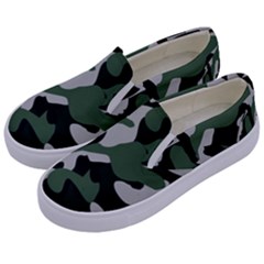 Illustration Camouflage Camo Army Soldier Abstract Pattern Kids  Canvas Slip Ons by danenraven