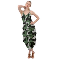 Illustration Camouflage Camo Army Soldier Abstract Pattern Layered Bottom Dress by danenraven