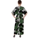 Illustration Camouflage Camo Army Soldier Abstract Pattern V-Neck Boho Style Maxi Dress View2