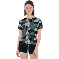 Illustration Camouflage Camo Army Soldier Abstract Pattern Open Back Sport Tee by danenraven