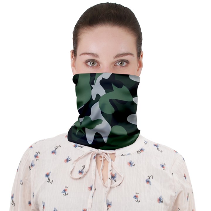 Illustration Camouflage Camo Army Soldier Abstract Pattern Face Covering Bandana (Adult)