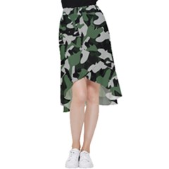 Illustration Camouflage Camo Army Soldier Abstract Pattern Frill Hi Low Chiffon Skirt by danenraven