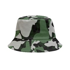 Illustration Camouflage Camo Army Soldier Abstract Pattern Inside Out Bucket Hat by danenraven