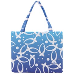 Blue Fish Water Aquarium Mini Tote Bag by danenraven