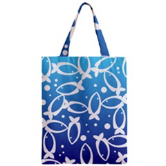 Blue Fish Water Aquarium Zipper Classic Tote Bag by danenraven