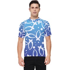 Blue Fish Water Aquarium Men s Short Sleeve Rash Guard by danenraven