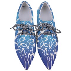 Blue Fish Water Aquarium Pointed Oxford Shoes by danenraven