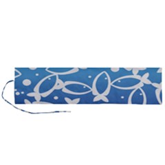 Blue Fish Water Aquarium Roll Up Canvas Pencil Holder (l) by danenraven