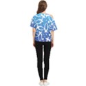 Blue Fish Water Aquarium One Shoulder Cut Out Tee View2