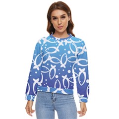 Blue Fish Water Aquarium Women s Long Sleeve Raglan Tee