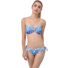 Blue Fish Water Aquarium Twist Bandeau Bikini Set by danenraven