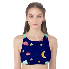 Sleepy Sheep Star And Moon Tank Bikini Top by danenraven