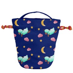 Sleepy Sheep Star And Moon Drawstring Bucket Bag by danenraven