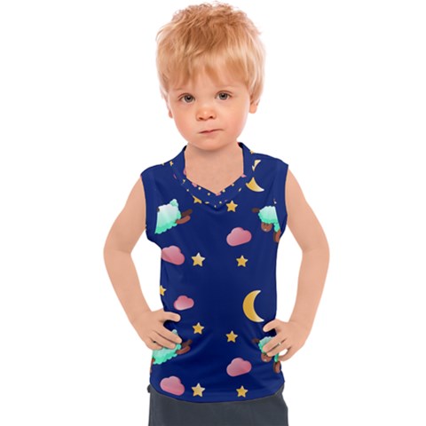 Sleepy Sheep Star And Moon Kids  Sport Tank Top by danenraven