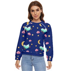 Sleepy Sheep Star And Moon Women s Long Sleeve Raglan Tee