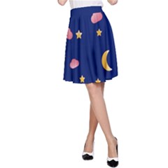 Sleepy Sheep Star And Moon A-line Skirt by danenraven