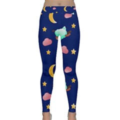 Sleepy Sheep Star And Moon Classic Yoga Leggings by danenraven