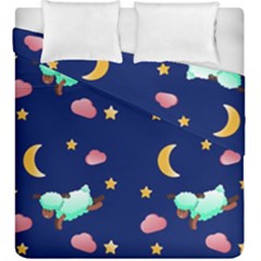 Sleepy Sheep Star And Moon Duvet Cover Double Side (king Size)