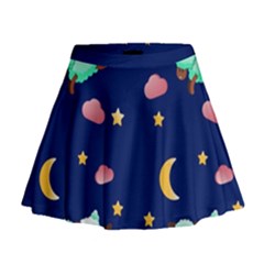 Sleepy Sheep Star And Moon Mini Flare Skirt by danenraven