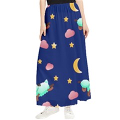 Sleepy Sheep Star And Moon Maxi Chiffon Skirt by danenraven