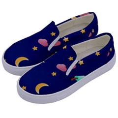 Sleepy Sheep Star And Moon Kids  Canvas Slip Ons by danenraven