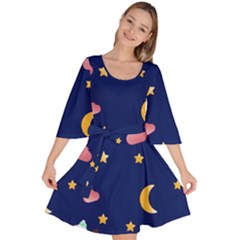 Sleepy Sheep Star And Moon Velour Kimono Dress by danenraven